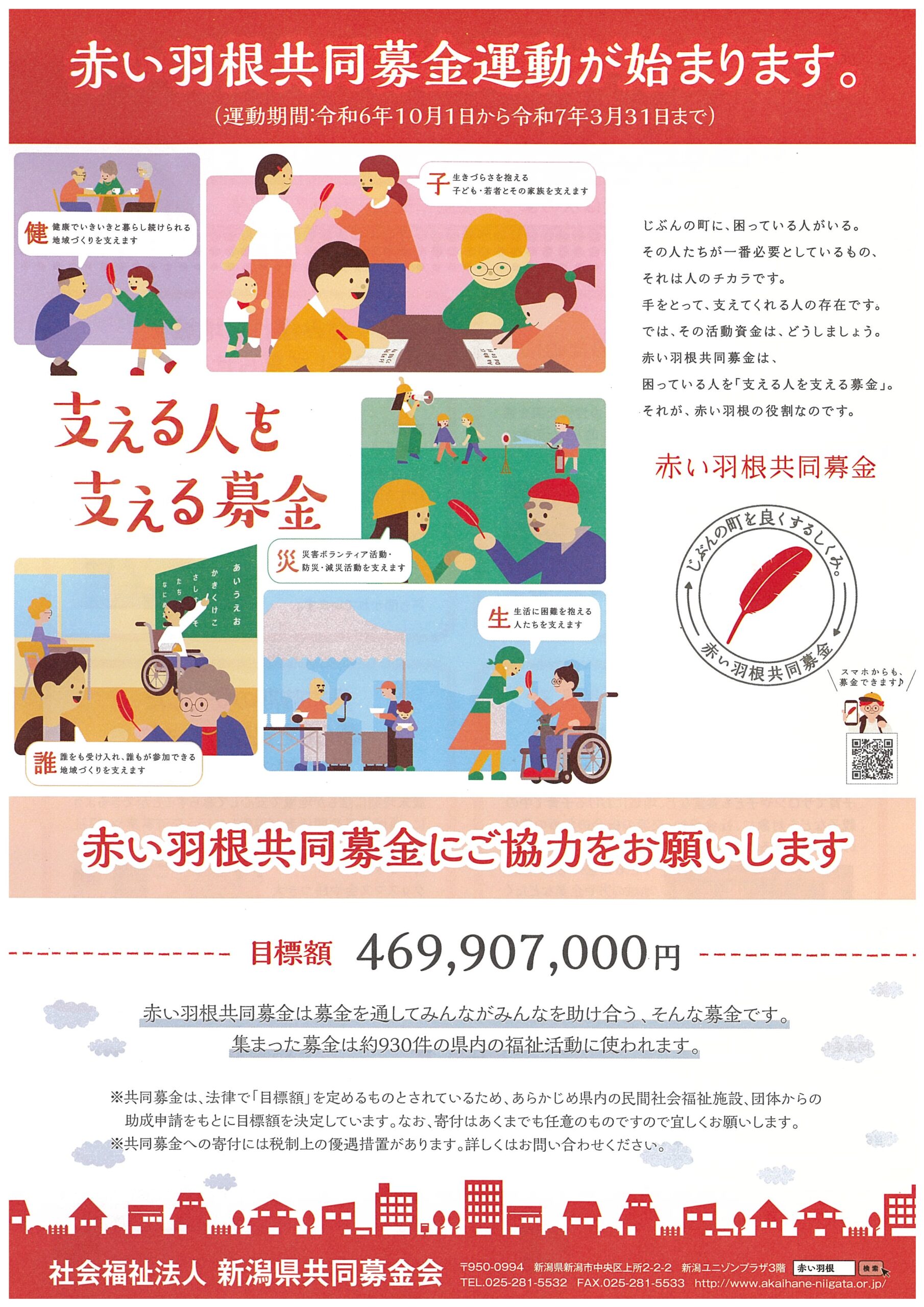 赤い羽根共同募金のお知らせ(お願い) | お知らせ | 新潟市北区 陽光自治会